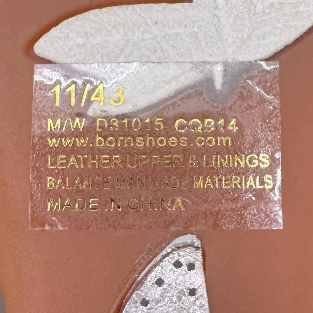 EUC Born Cork Wedges Sandals Leather Pewter size 12 4.5” Heels Strappy